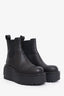 Valentino Black Leather Platform Chelsea Boots Size 38.5