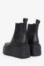 Valentino Black Leather Platform Chelsea Boots Size 38.5