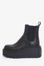 Valentino Black Leather Platform Chelsea Boots Size 38.5