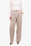 Anine Bing Taupe Carrie Wide Leg Pants Size 32