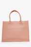 Christian Dior 2020 Pink Oblique Embossed Leather Medium Book Tote