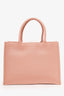 Christian Dior 2020 Pink Oblique Embossed Leather Medium Book Tote