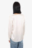 Lily Silk White Silk Pearl Button Blouse Size M