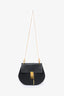 Chloe Black Grained Leather Drew Bag