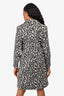 Maje Cream/Black Leopard Printed Coat Size 36