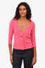 Alexander McQueen Pink Cashmere Cardigan Size XS