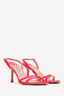 Jimmy Choo Pink Patent Leather Heeled Sandals Size 38