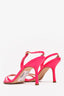 Jimmy Choo Pink Patent Leather Heeled Sandals Size 38