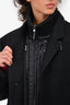 Ralph Lauren Black Peacoat with Collared Vest Insert Size L Mens