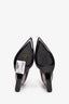 Versace Black Leather 'Tempest' Pointed Toe Platform Heels Size 37.5