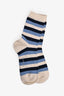 Burberry White/Blue Striped Socks