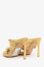 Bottega Veneta Beige Leather 'The Curve' Heeled Sandals Size 36