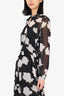 All Saints Black/White Riva Caro Floral Print Maxi Dress with Slip Size M