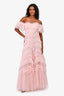 Needle & Thread Pink Tulle Tiered Gown Size 2