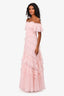 Needle & Thread Pink Tulle Tiered Gown Size 2