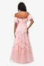 Needle & Thread Pink Tulle Tiered Gown Size 2