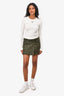 Acne Studios Green Tweed Mini Skirt Size 34