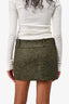 Acne Studios Green Tweed Mini Skirt Size 34