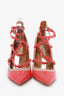 Valentino Red/Taupe Patent Strappy Heels Size 38