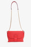 Loewe Red Leather Avenue Anagram Crossbody Bag