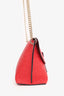 Loewe Red Leather Avenue Anagram Crossbody Bag