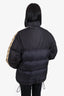 Gucci Black GG Jacquard Nylon Padded Coat Size 52 Mens