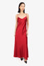 Galvan London Red Silk Slip Maxi Dress Size 6