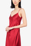 Galvan London Red Silk Slip Maxi Dress Size 6