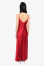 Galvan London Red Silk Slip Maxi Dress Size 6