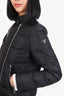 Prada Black Nylon/Leather Logo Puffer Jacket Size 42