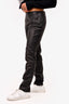 Hermès Black Lambskin Leather High Waisted Pants Size 42