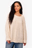 Pre-Loved Chanel™ Cream Alpaca/Wool Knit Sweater Size 50