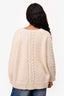 Pre-Loved Chanel™ Cream Alpaca/Wool Knit Sweater Size 50