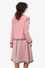 Pre-Loved Chanel™ F/W 2015 Pink/Purple Silk/Cashmere/Mohair Knit Long Cardigan Dress Size 50