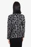 Gucci Black/White Mohair Animal Print Sweater Size X-Small