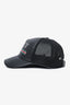 Gucci Black Leather/Mesh Logo GG Baseball Hat Size S