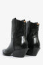 Maison Margiela Black Leather Western Ankle Boots Size 37