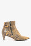 Isabel Marant Beige Exotic Rock N'Roll Ankle Boots Size 38