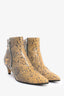 Isabel Marant Beige Exotic Rock N'Roll Ankle Boots Size 38