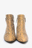 Isabel Marant Beige Exotic Rock N'Roll Ankle Boots Size 38