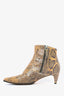 Isabel Marant Beige Exotic Rock N'Roll Ankle Boots Size 38