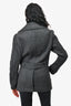 Burberry Brit Grey Wool Double Breasted Short Coat Size XS