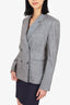 Theory Grey Linen Blazer Size 8