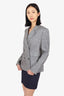 Theory Grey Linen Blazer Size 8