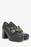 Gucci Black Leather Houdan Platform Loafer Size 36.5