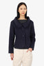 MaxMara Studio Navy Angora/Cashmere Cropped Jacket Size 14