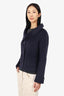 MaxMara Studio Navy Angora/Cashmere Cropped Jacket Size 14