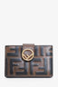 Fendi Leather Zucca Print Embossed Cardholder