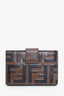 Fendi Leather Zucca Print Embossed Cardholder