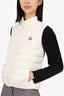 Moncler Cream Down Quilted Vest Size 0